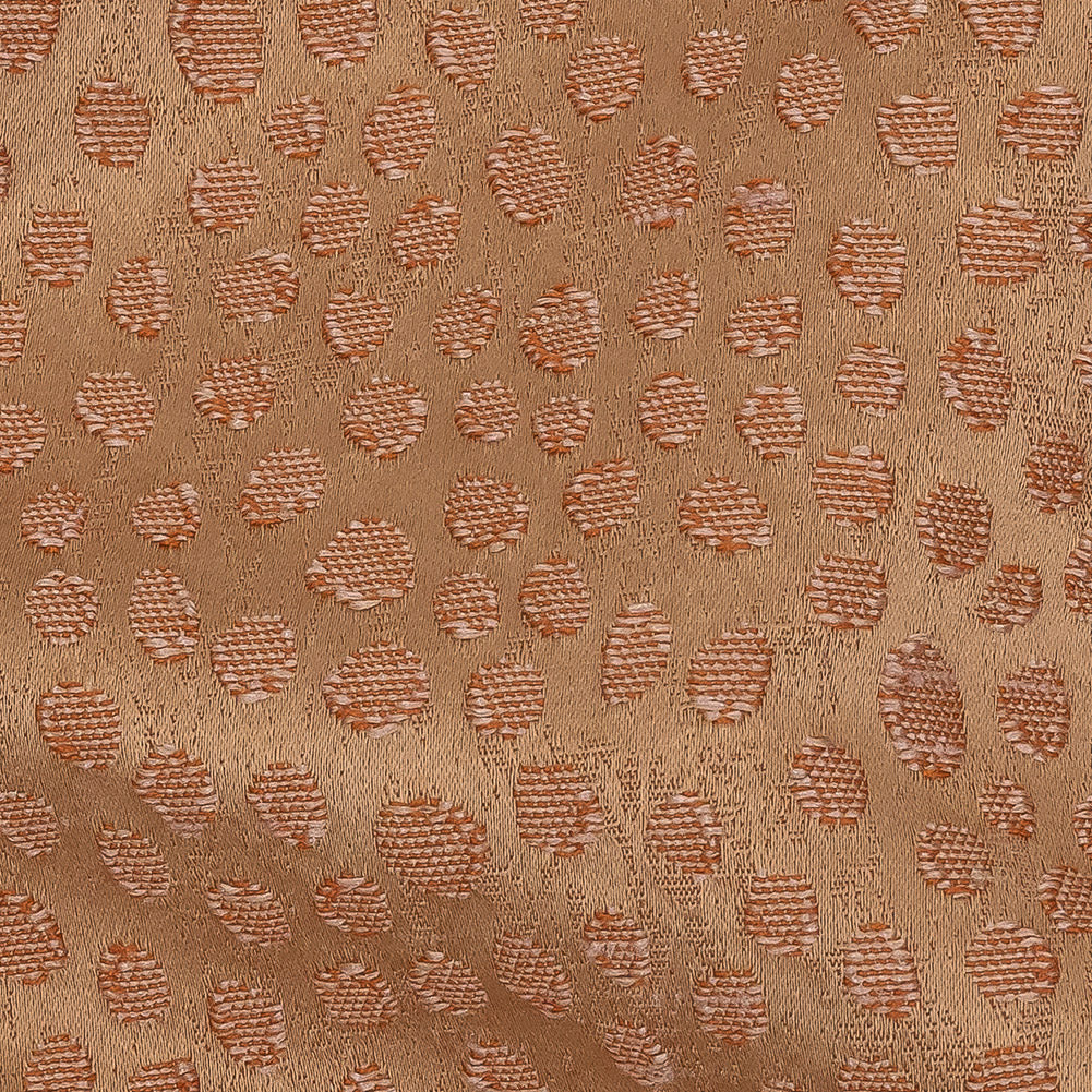 Polyester Jacquard - Ginger Spots - British Imported Detail