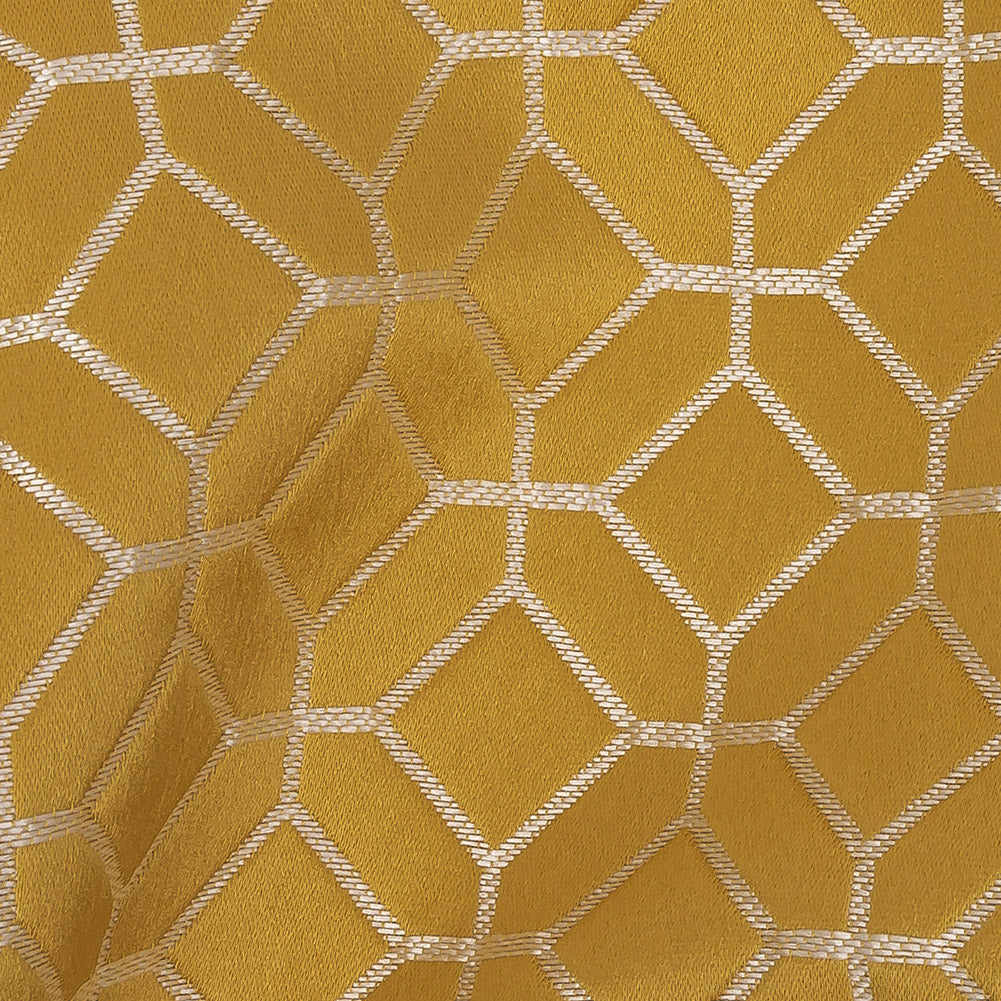 Polyester Jacquard - Sunflower Tiled Geometric - British Imported Detail