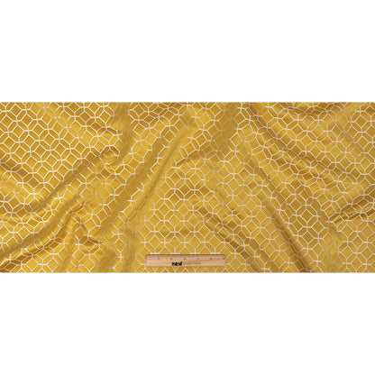 Polyester Jacquard - Sunflower Tiled Geometric - British Imported Full