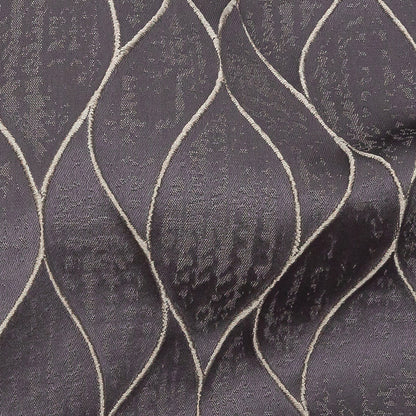 Polyester Jacquard - Iris Leafy Lines - British Imported Detail