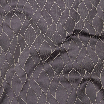 Polyester Jacquard - Iris Leafy Lines - British Imported