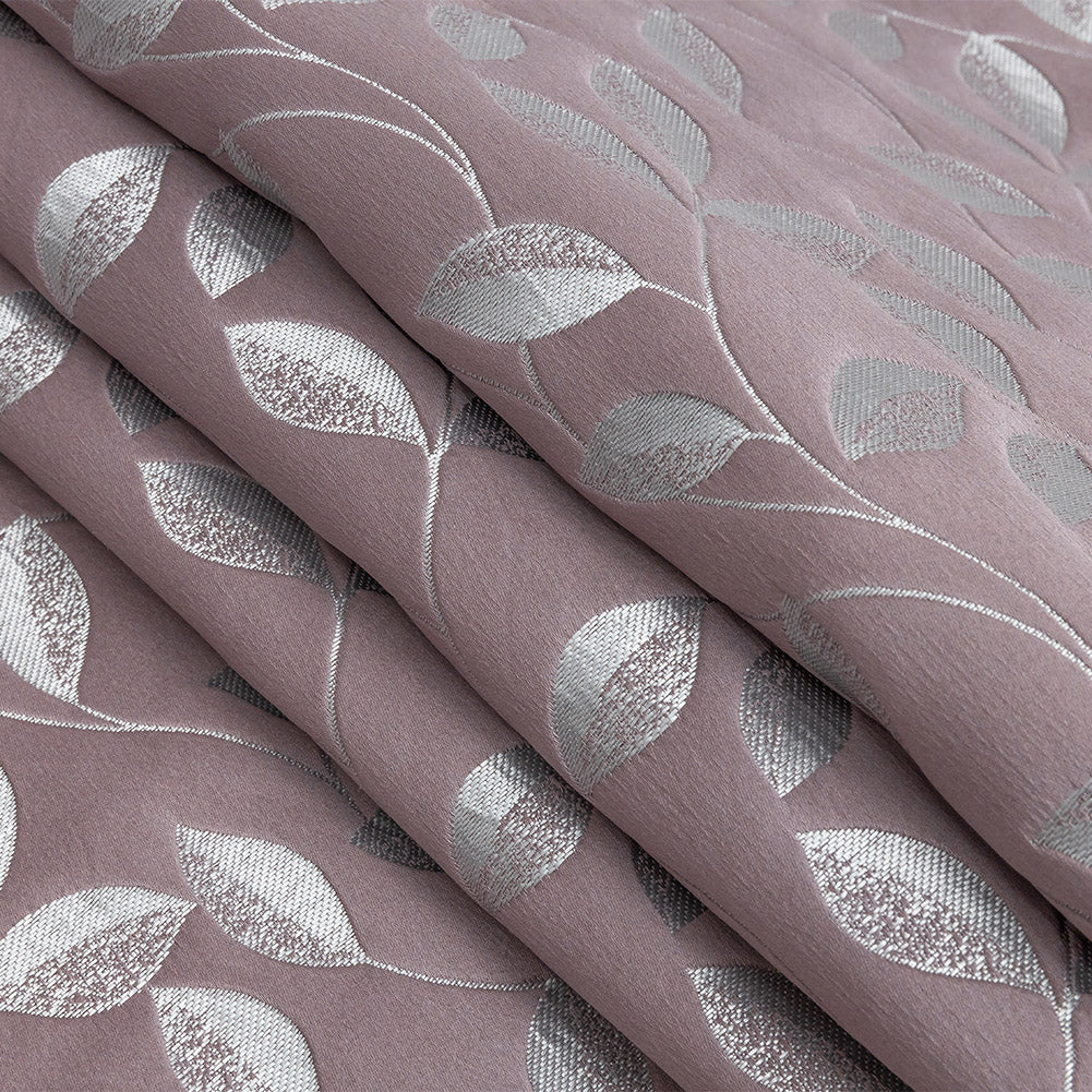 Satin-Faced Jacquard - Heather Foliage - British Imported Folded