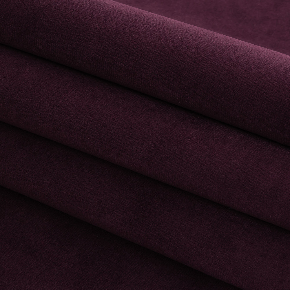 Polyester Drapery Velvet - Aubergine - British Imported Folded