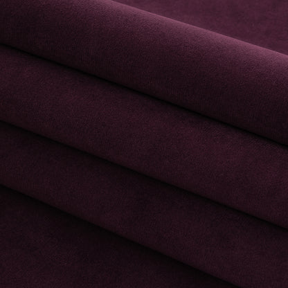 Polyester Drapery Velvet - Aubergine - British Imported Folded