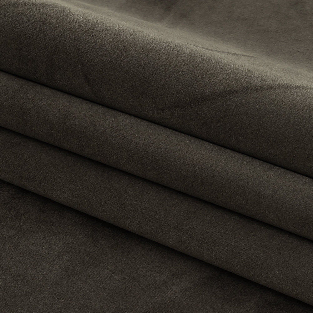 Polyester Drapery Velvet - Cocoa - British Imported Folded