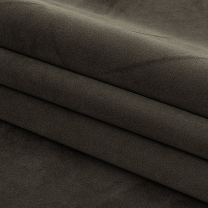 Polyester Drapery Velvet - Cocoa - British Imported Folded