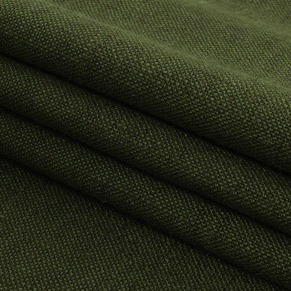 Polyester, Viscose and Linen Woven - Forest - British Imported Folded