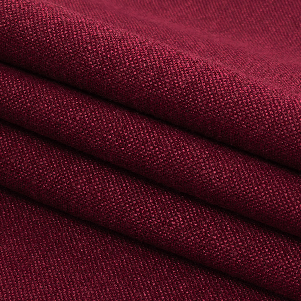 Polyester, Viscose and Linen Woven - Mulberry - British Imported Folded