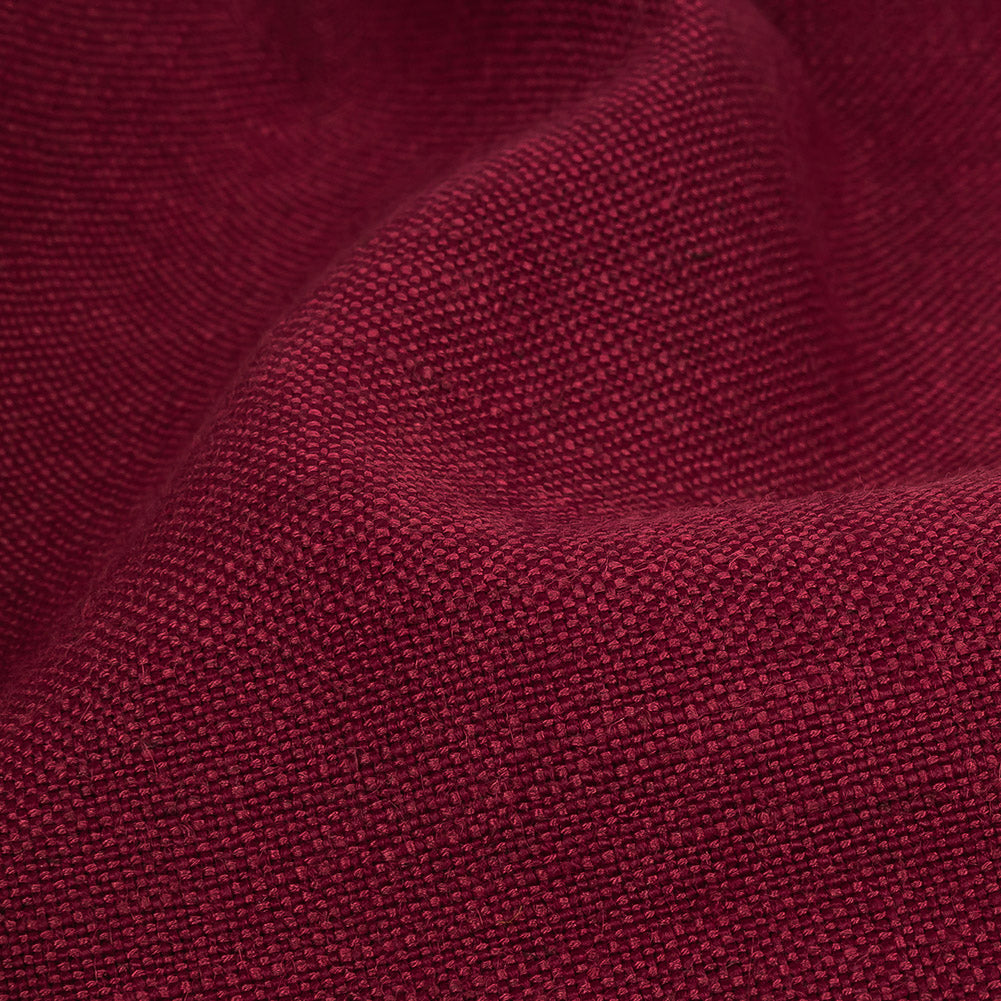 Polyester, Viscose and Linen Woven - Mulberry - British Imported Detail