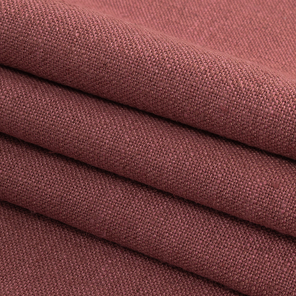 Polyester, Viscose and Linen Woven - Rose - British Imported Folded