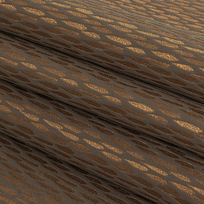 Luminous Drapery Jacquard - Bronze Raindrops - British Imported Folded