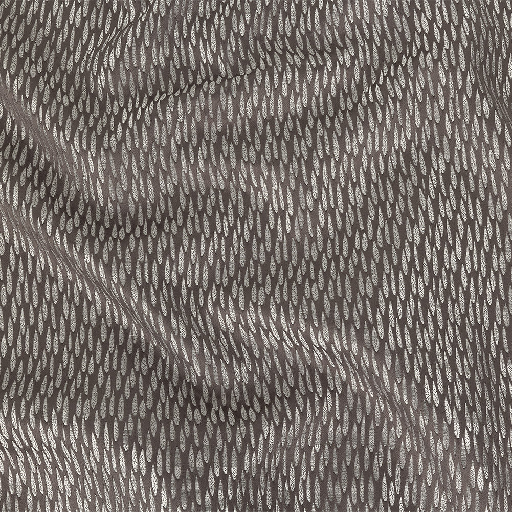 Luminous Drapery Jacquard - Charcoal Raindrops - British Imported