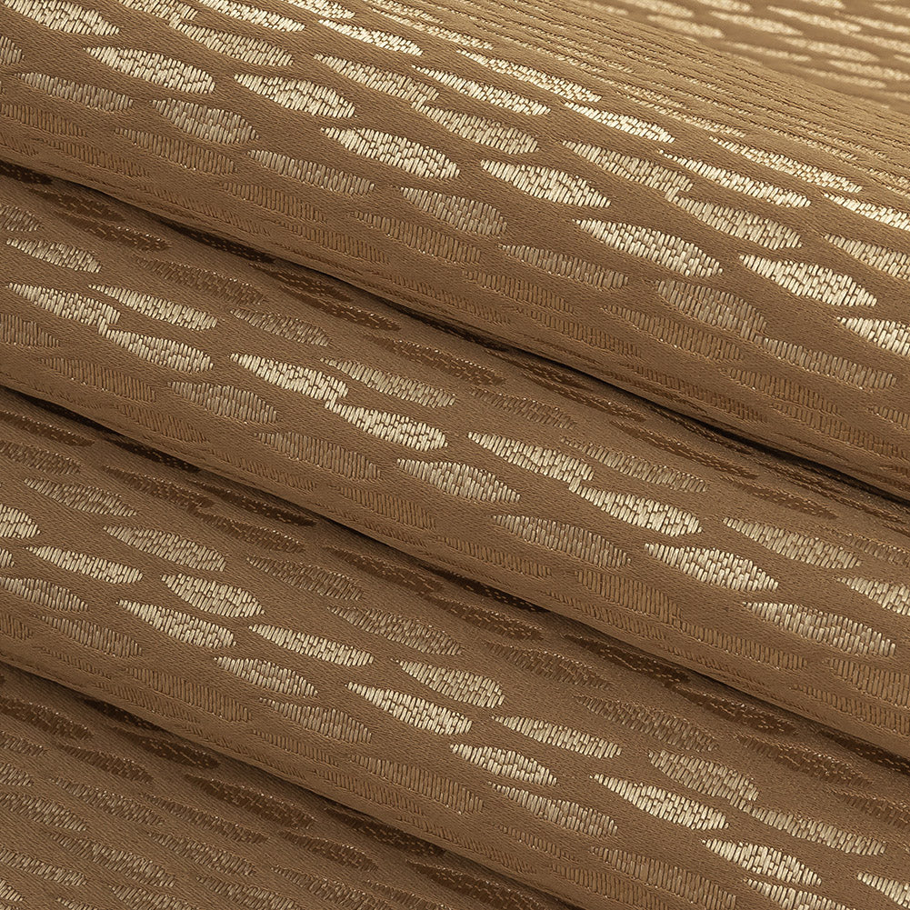 Luminous Drapery Jacquard - Gold Raindrops - British Imported Folded