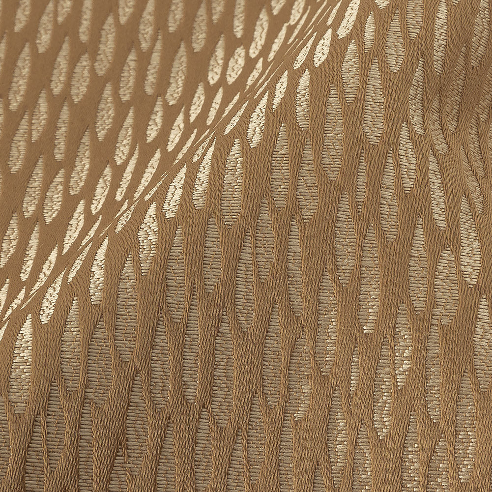 Luminous Drapery Jacquard - Gold Raindrops - British Imported Detail