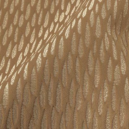 Luminous Drapery Jacquard - Gold Raindrops - British Imported Detail