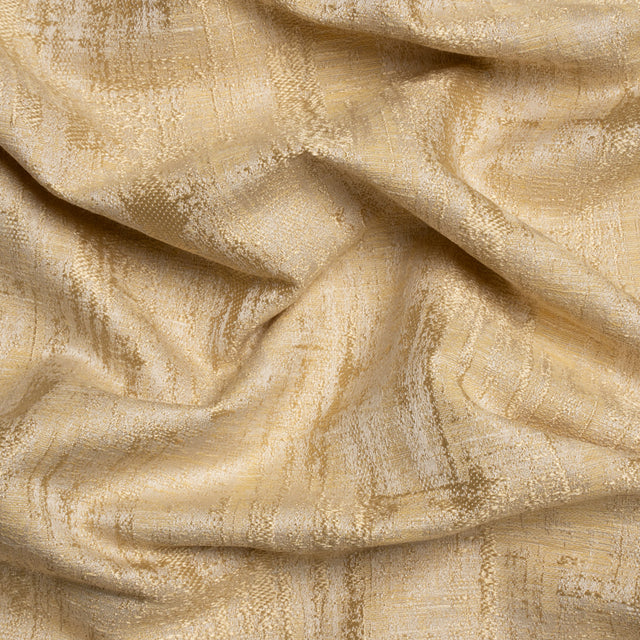 Drapery Jacquard - Gold Distressed Abstract - British Imported
