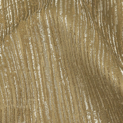 Recycled Polyester Jacquard - Gold Striated - British Imported Detail