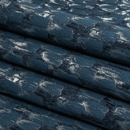 Recycled Polyester Jacquard - Danube Abstract Brushstrokes - British Imported Folded