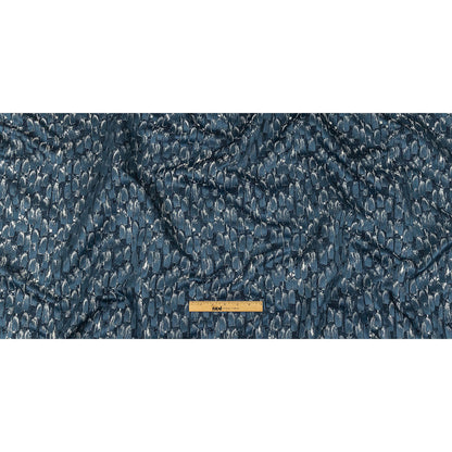 Recycled Polyester Jacquard - Danube Abstract Brushstrokes - British Imported Full