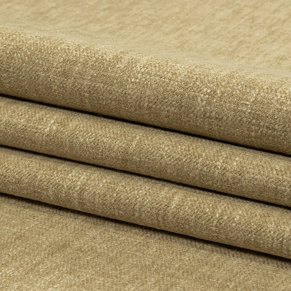 British Imported Heathered Gold Recycled Polyester Drapery Woven Folded
