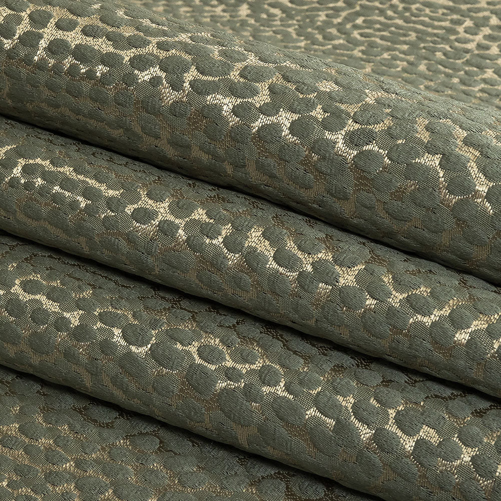 Drapery Jacquard - Sage Spotted Texture - British Imported Folded