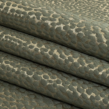 Drapery Jacquard - Sage Spotted Texture - British Imported Folded