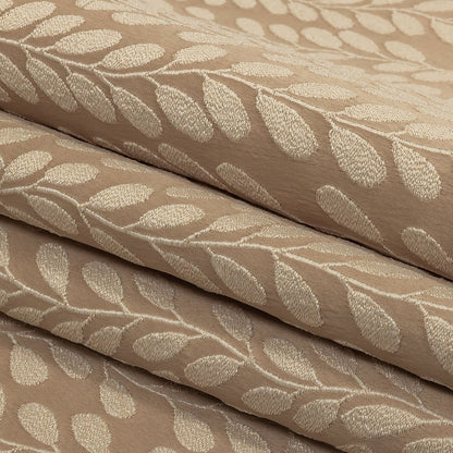 Polyester Jacquard - Linen Cascading Vines - British Imported Folded