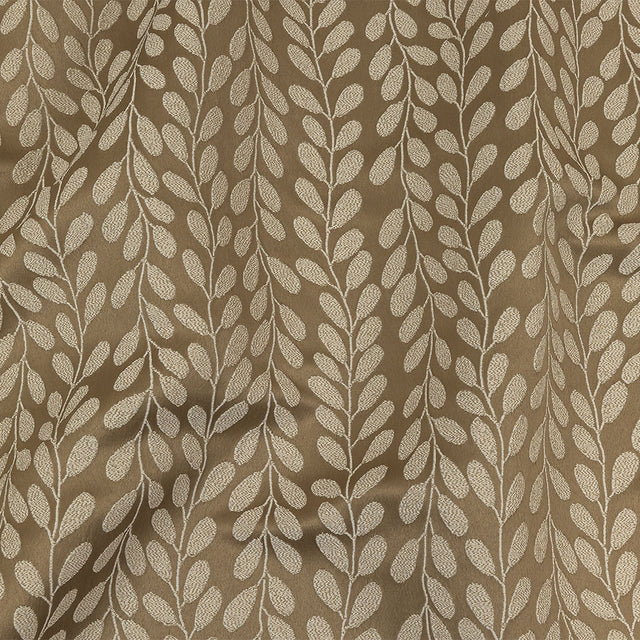 Polyester Jacquard - Olive Cascading Vines - British Imported