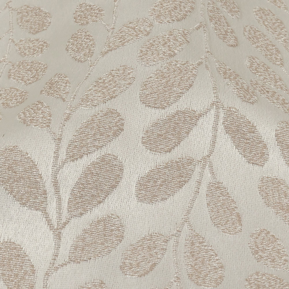 Polyester Jacquard - Oyster Cascading Vines - British Imported Detail