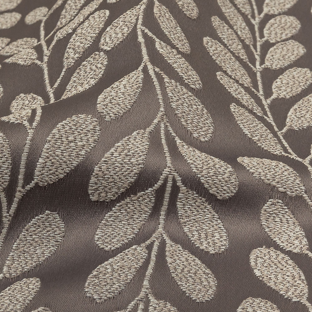 Polyester Jacquard - Slate Cascading Vines - British Imported Detail