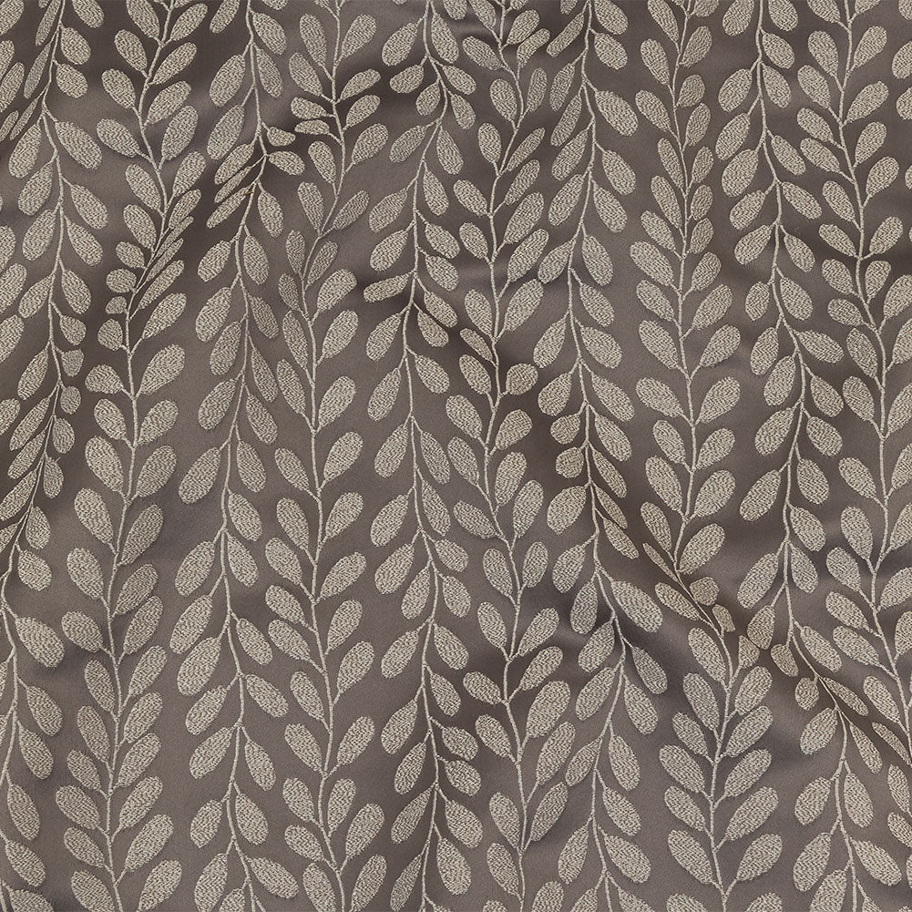 Polyester Jacquard - Slate Cascading Vines - British Imported
