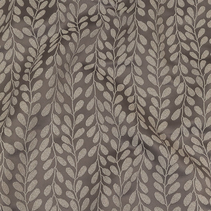 Polyester Jacquard - Slate Cascading Vines - British Imported