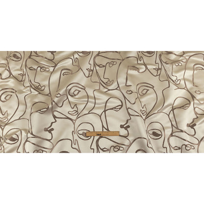 Drapery Jacquard - Latte Face to Face - British Imported Full