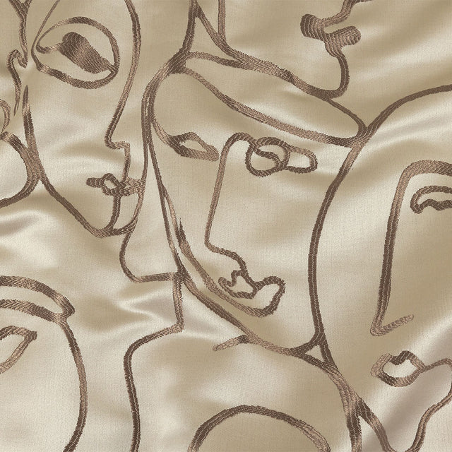 Drapery Jacquard - Latte Face to Face - British Imported