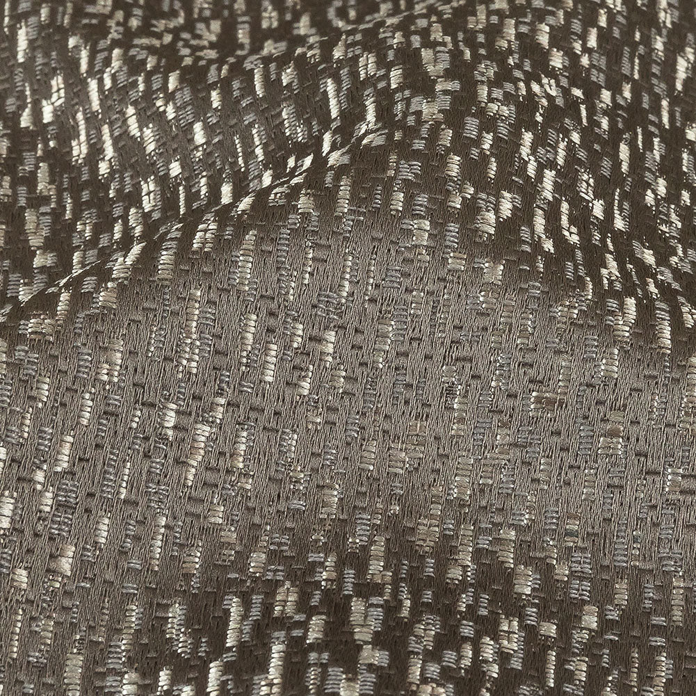 Metallic Drapery Jacquard - Putty Digital Spots - British Imported Detail