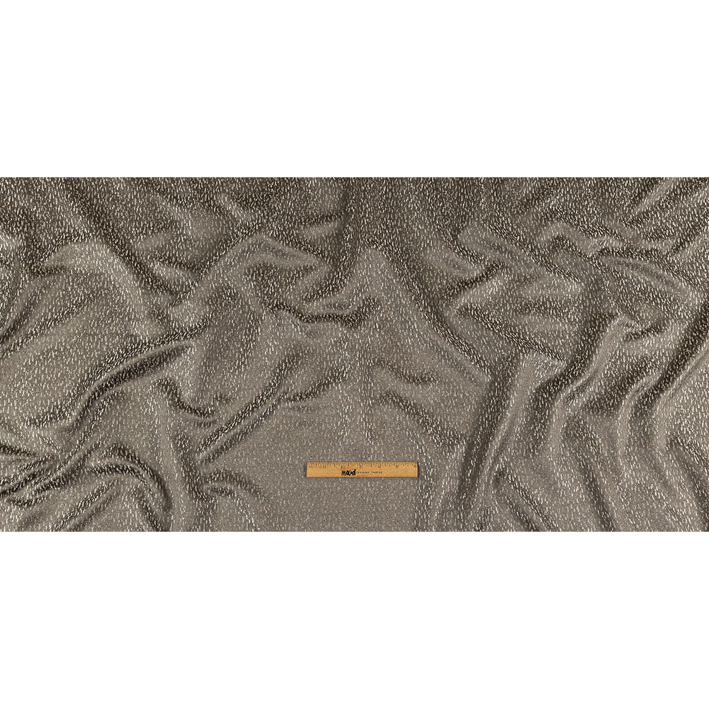 Metallic Drapery Jacquard - Putty Digital Spots - British Imported Full