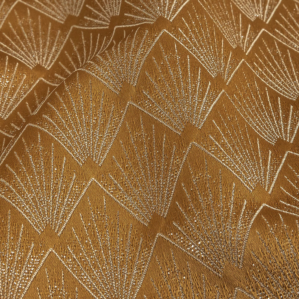 Metallic Drapery Jacquard - Bronze Digital Spots - British Imported Detail