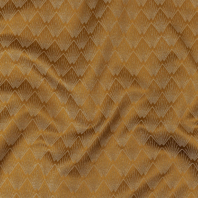Metallic Drapery Jacquard - Bronze Digital Spots - British Imported