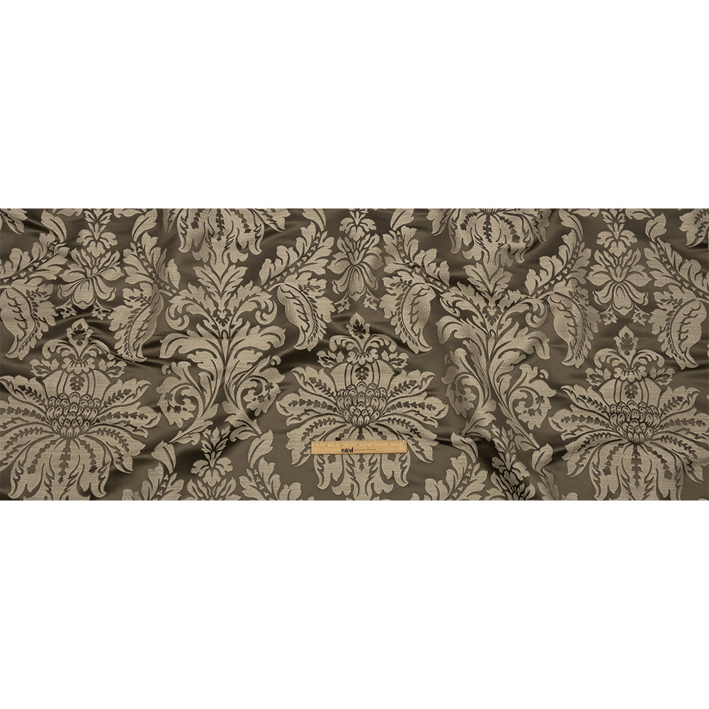 Drapery Jacquard - Fawn Leafy Damask - British Imported Full