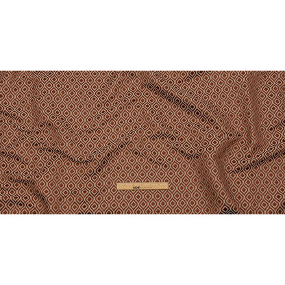 Drapery Jacquard - Rust Simple Ogees - British Imported Full