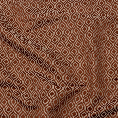 Drapery Jacquard - Rust Simple Ogees - British Imported