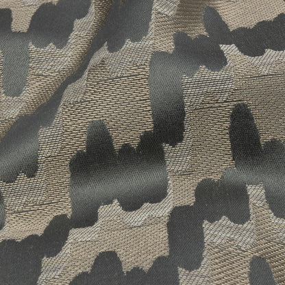 Drapery Jacquard - Slate Abstract Clouds - British Imported Detail