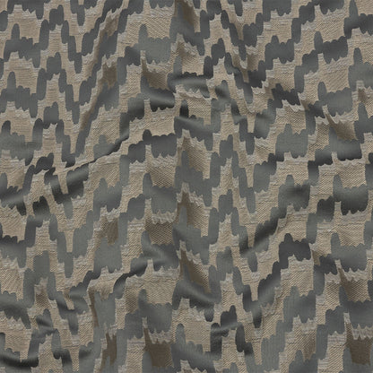 Drapery Jacquard - Slate Abstract Clouds - British Imported