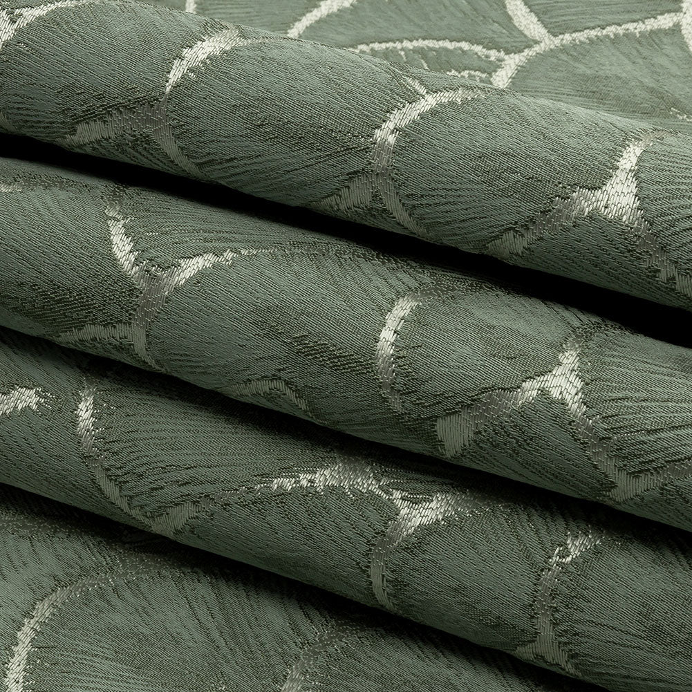 Drapery Jacquard - Jade Fan Scales - British Imported Folded