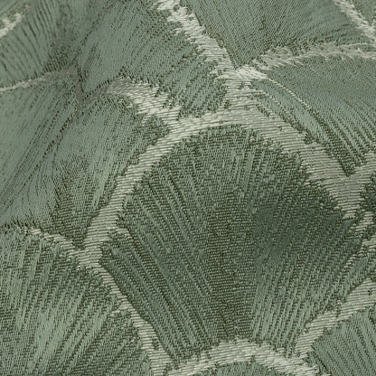 Drapery Jacquard - Jade Fan Scales - British Imported Detail