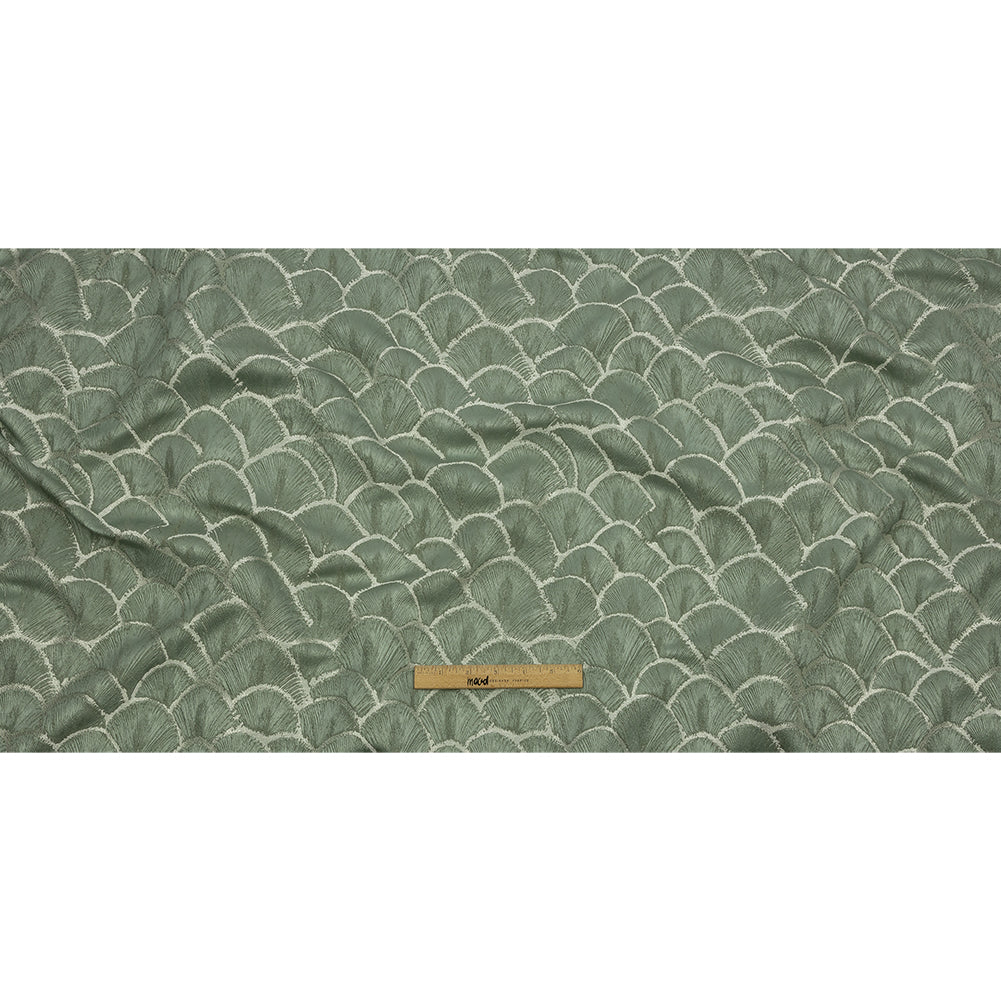Drapery Jacquard - Jade Fan Scales - British Imported Full