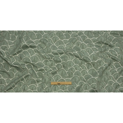 Drapery Jacquard - Jade Fan Scales - British Imported Full