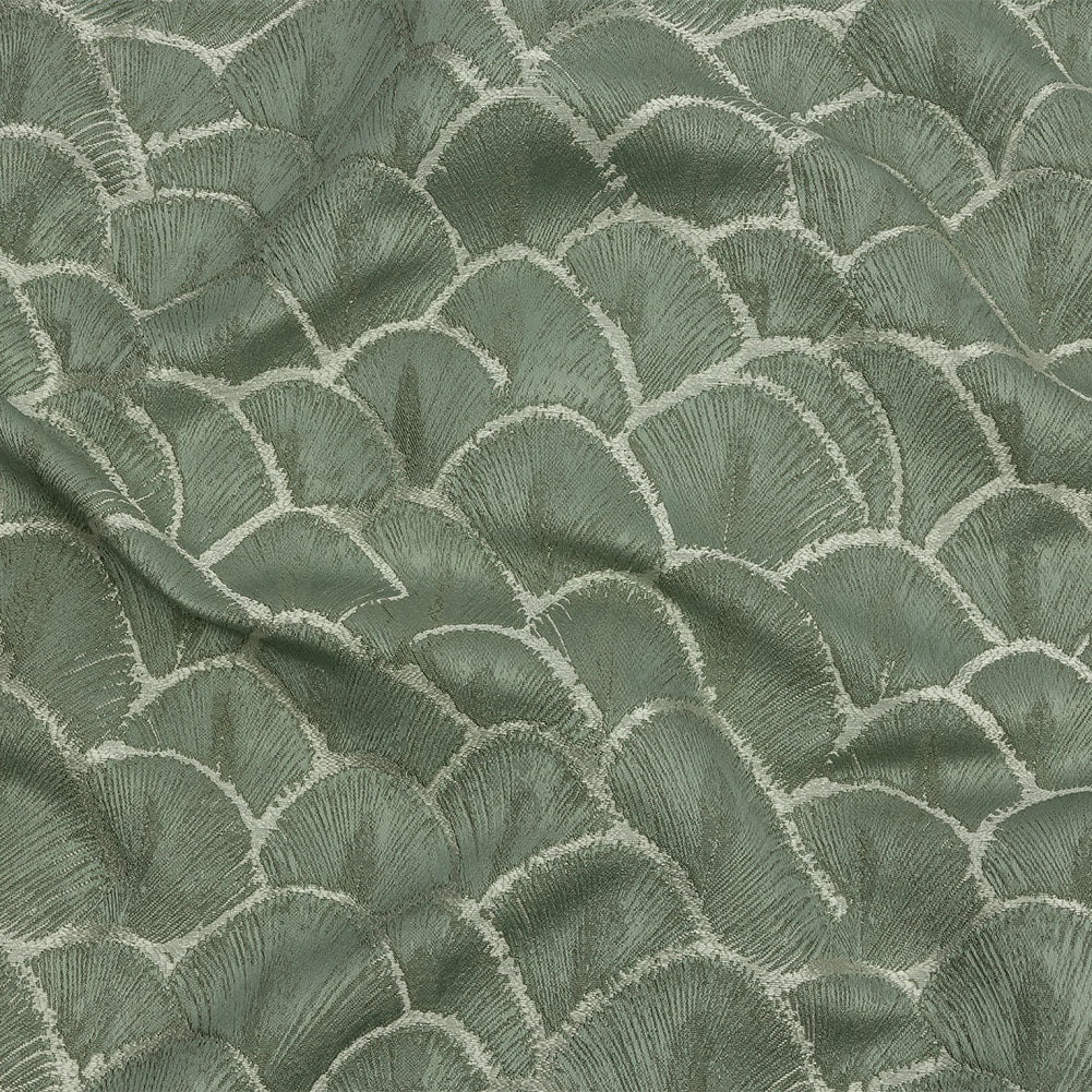 Drapery Jacquard - Jade Fan Scales - British Imported