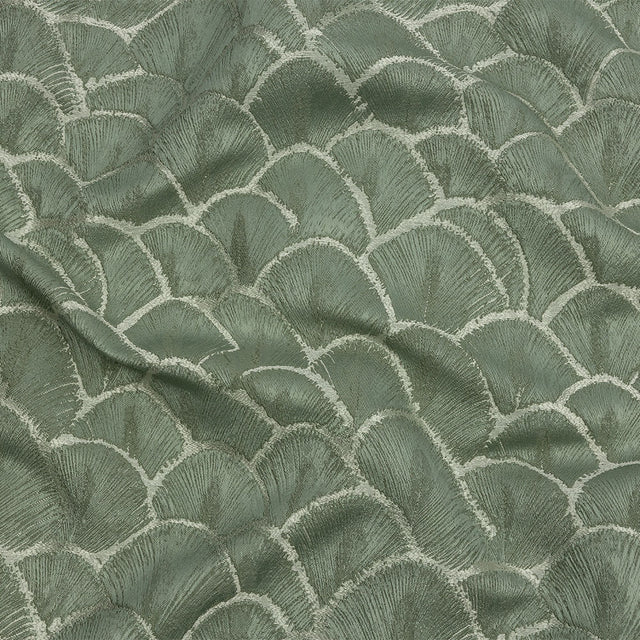 Drapery Jacquard - Jade Fan Scales - British Imported