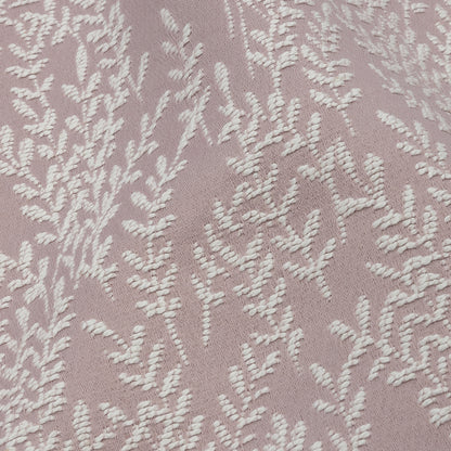 Drapery Jacquard - Orchid Little Leaves - British Imported Detail